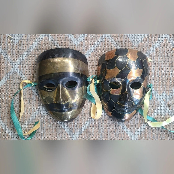 Vintage Brass Masks - Picture 7 of 7